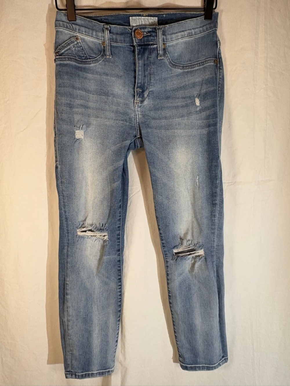 Rock & Republic Jeans Kashmiere Crop Distressed Blue Women’s 8
